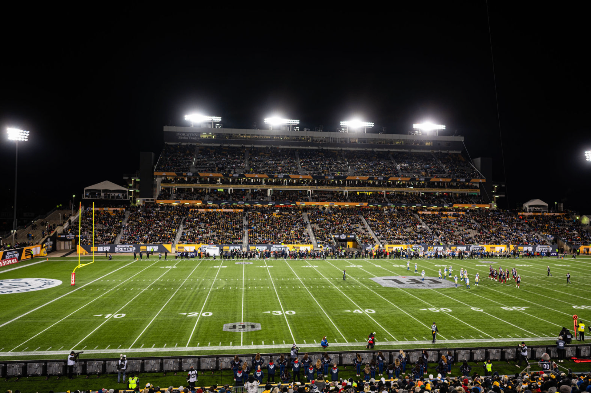 Stadium under lights